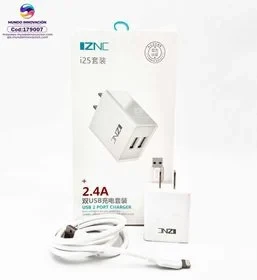 Cargador IZNC i25 Dual USB 2.4A Tipo Lightning