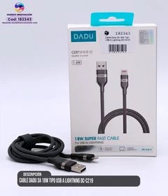 Cable DADU 3A 18W Tipo USB a LIGHTNING DC-219