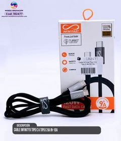 Cable Infinityx Tipo C a Tipo C 9A IN-10A