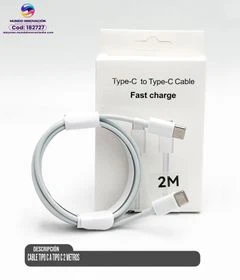 Cable Tipo C a Tipo C 2 Metros