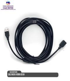 Cable Macho a Hembra USB 5M