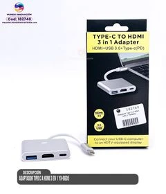 Adaptador Tipo C a HDMI 3 en 1 YX-6605