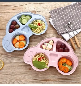 PLATO EN FORMA DE CARRITO PARA BEBE