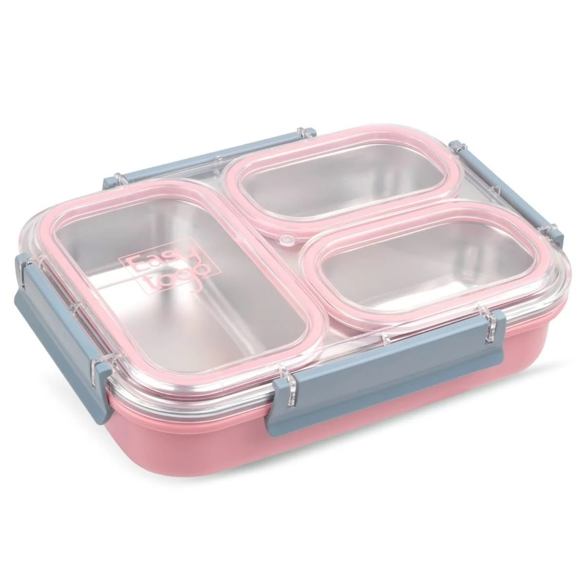 LONCHERA PARA ALMUERZO DE PLASTICO CON 3 COMPARTIMIENTOS