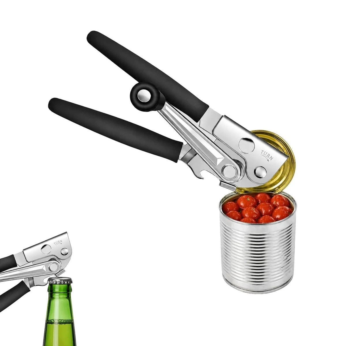 ABRELATAS MANUAL COMPACTO DE METAL Y PLASTICO