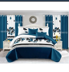 CAMERA MATRIMONIAL 200X220CM 2 FORROS DE ALMOHADA Y 2 CORTINAS